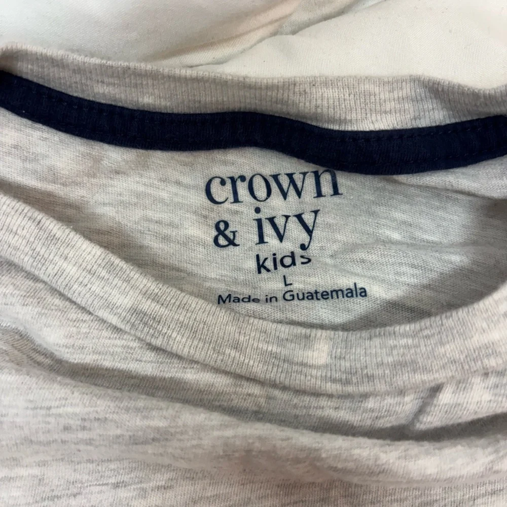 Crown & Ivy Kids Heather Gray Long Sleeve Tee Southern & Loyal Dog